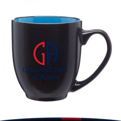 GA - 16 oz. Two-Tone Ceramic Mugs - black outside, color inside Thumbnail